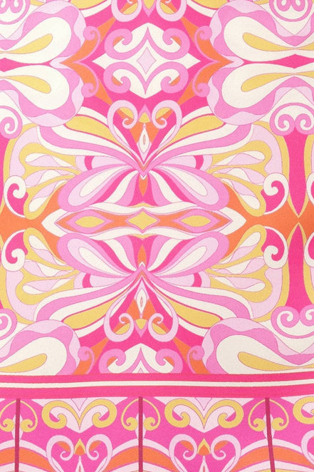 Pink Abstract Print Woven Skort