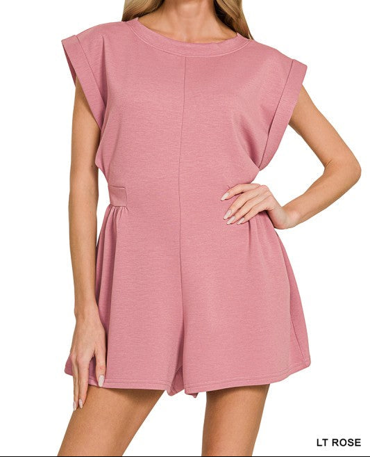 Scuba Open Back Romper