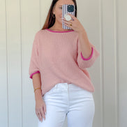 Knit Short Sleeve Sweater