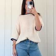 Knit Short Sleeve Sweater