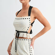 Riviera Lace Contrast Shorts Set